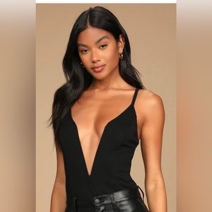 Brand new size small Beyond Sultry Black Sleeveless Plunge Bodysuit